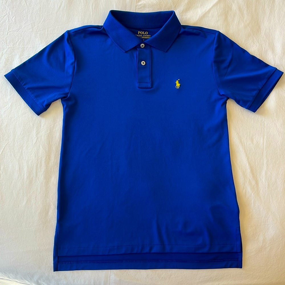 Ralph Lauren Youth Kids Blue Polo Shirt Medium 10-12 Classic Fit